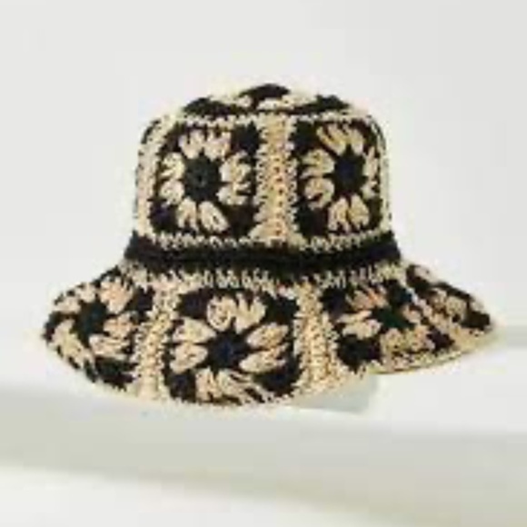 Anthropologie Accessories - Anthropologie Granny Crochet Bucket Hat
